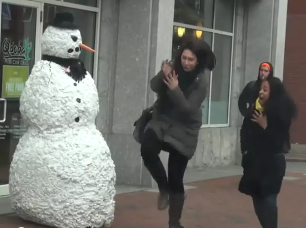 Scary Snowman Prank Strikes Again, In Boston [VIDEO]