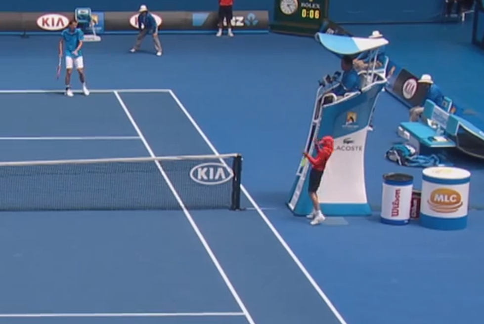 Ball Boy Gets Hit In The Face At 2014 Australian Open [VIDEO]