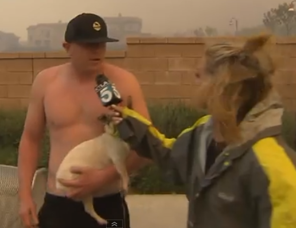 Shirtless Man Asks Out A KTLA News Reporter During Live Television Shot [VIDEO]
