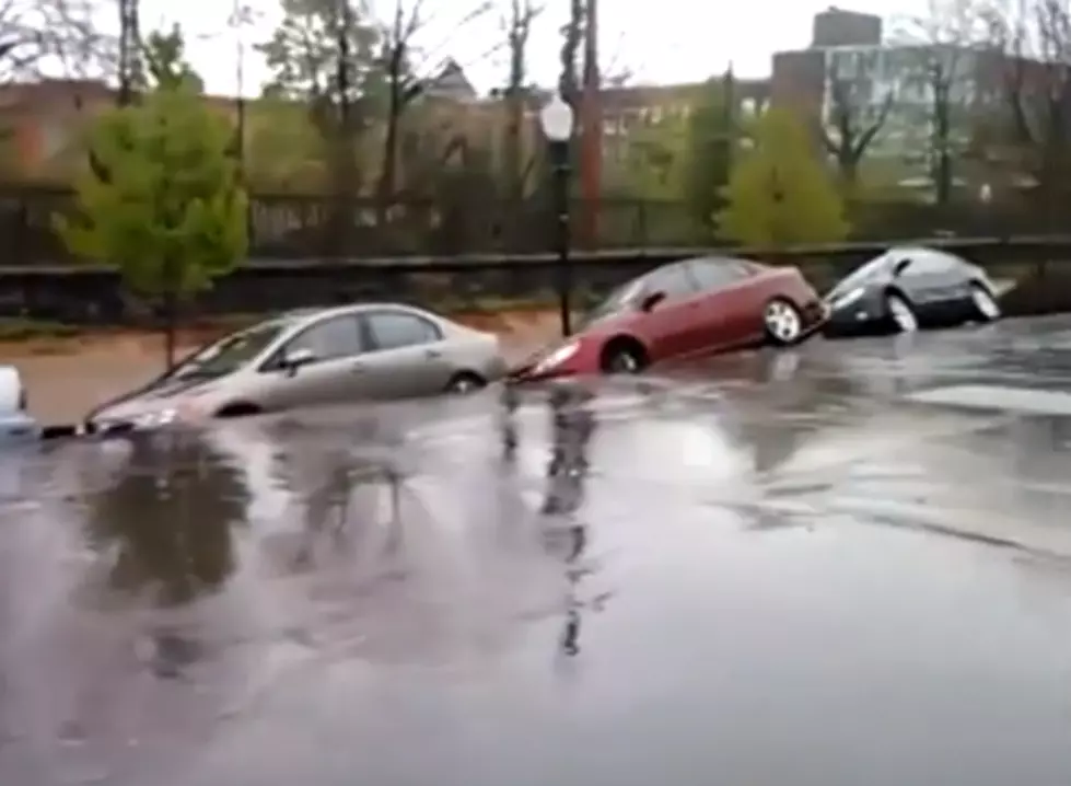 Landslide In Baltimore Swallows Road and Vehicles [VIDEO]