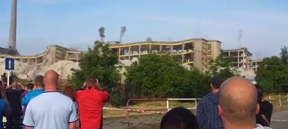 Nearly Killed By A Flying Rock From Exploding Building [VIDEO]