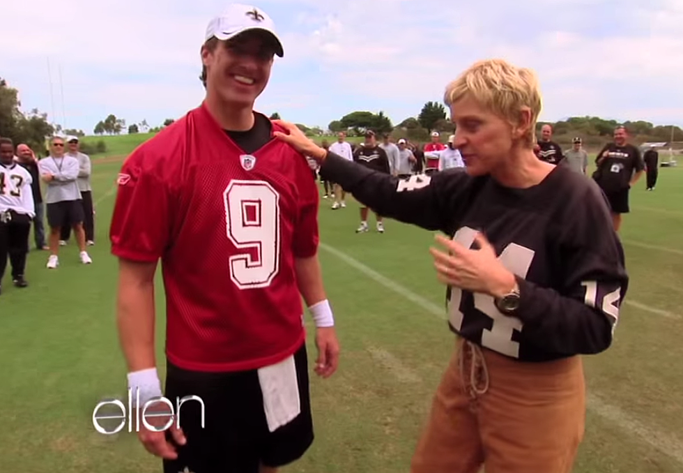 That One Time Ellen Crashed New Orleans Saints Training Camp [VIDEO]