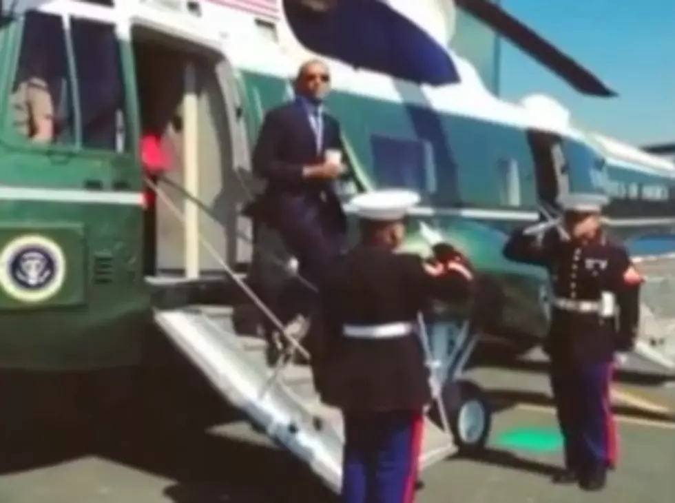 President Obama Sparks Outrage By Saluting Marines With Styrofoam Cup In Hand [VIDEO]