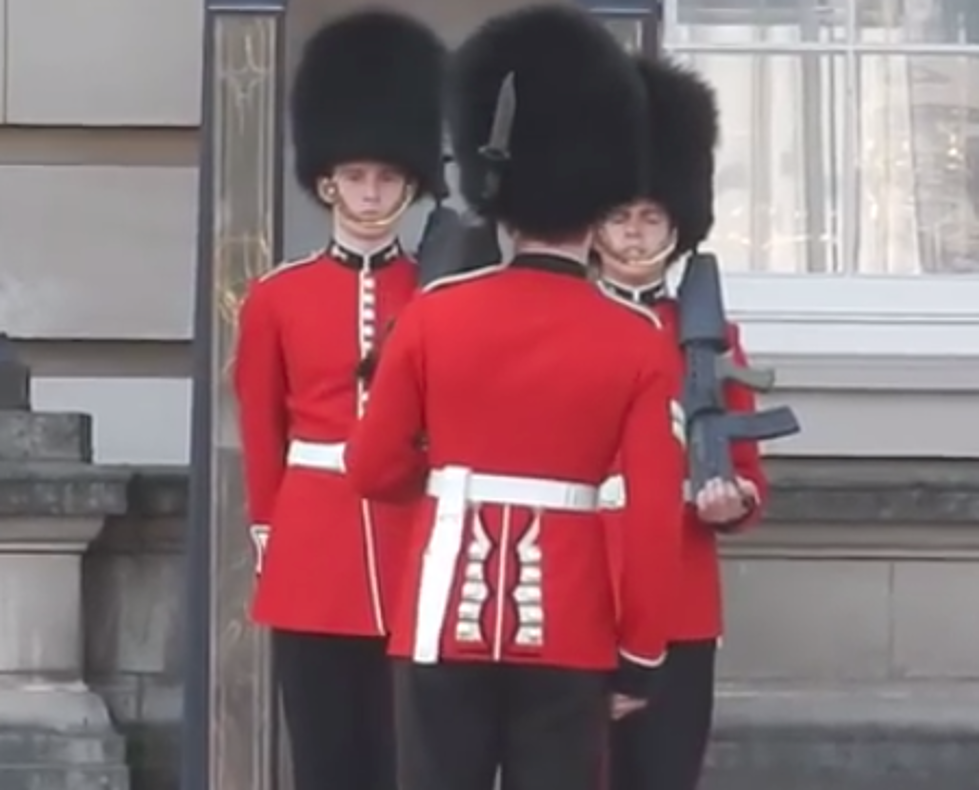 Buckingham Palace Guard Slips And Falls [VIDEO]