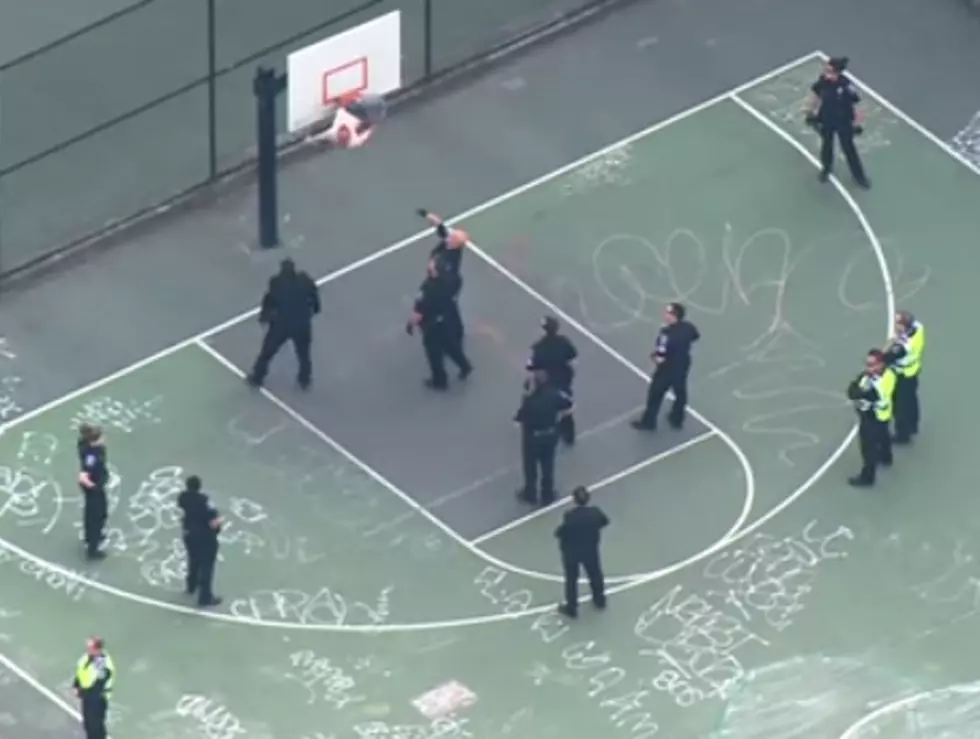 Firefighters Rescue Guy Stuck On Basketball Hoop [VIDEO]