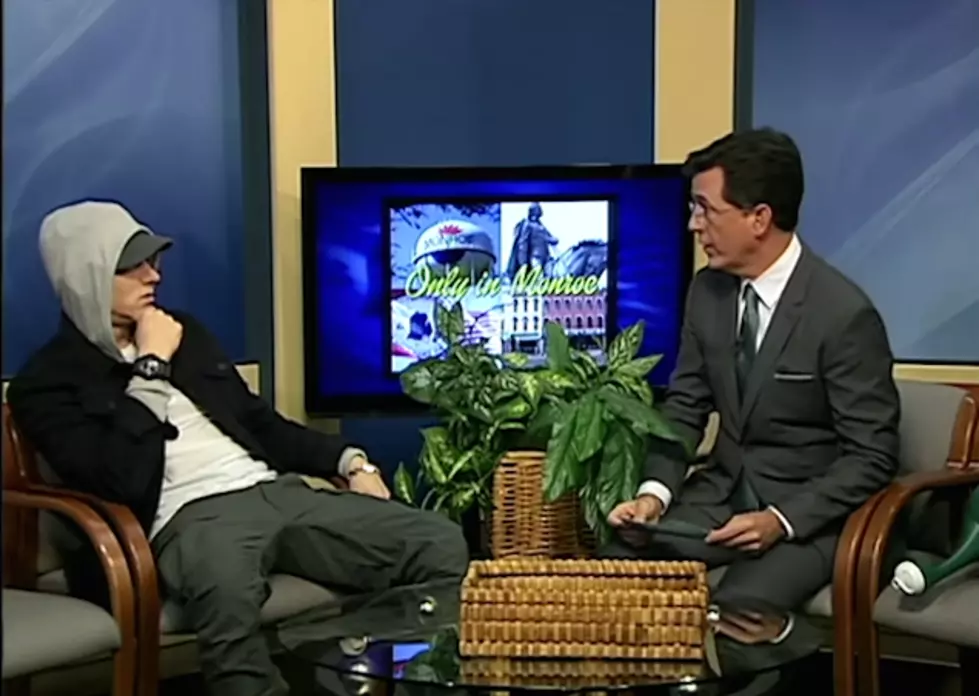 Watch Stephen Colbert Interview Eminem On Public Access Cable Show ‘Only In Monroe’ [VIDEO]