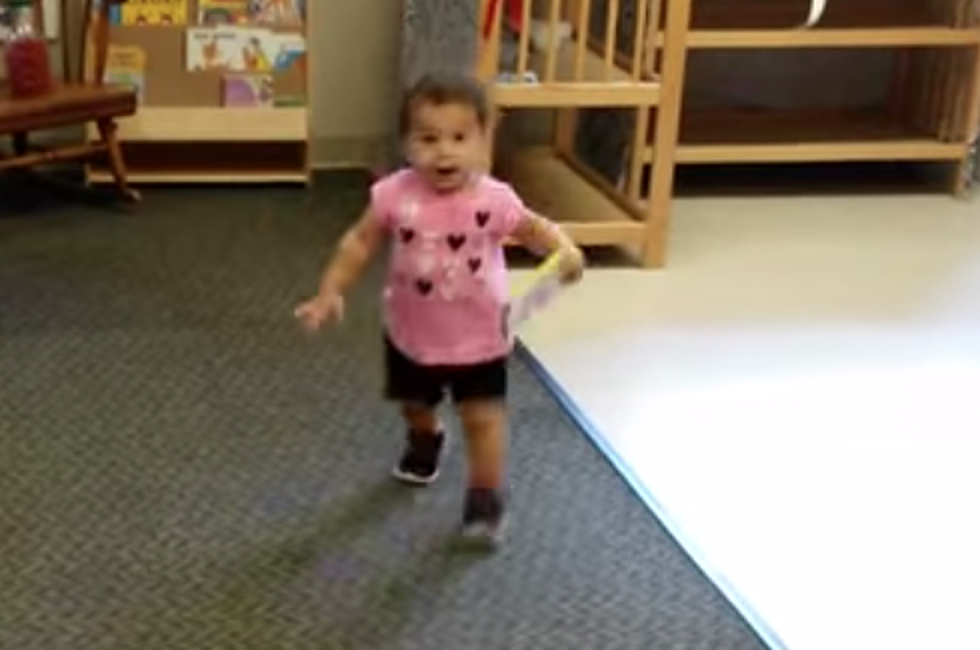 Baby Reacts To Seeing Dad Pick Her Up At Daycare [VIDEO]