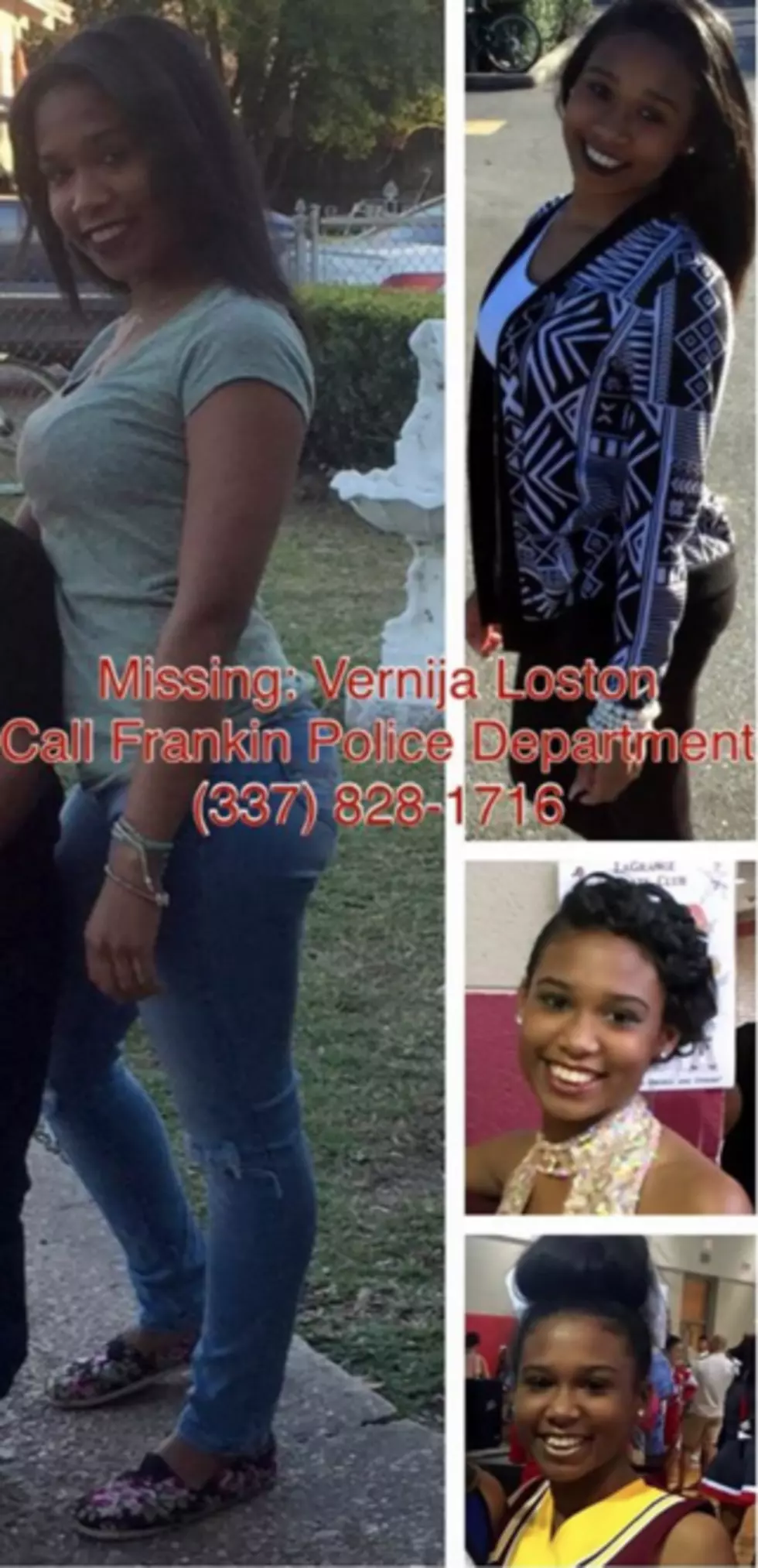 Teen Missing From St. Mary Parish [UPDATE]