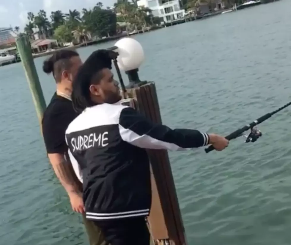 The Weeknd Attempts To Cast Fishing Line [VIDEO]