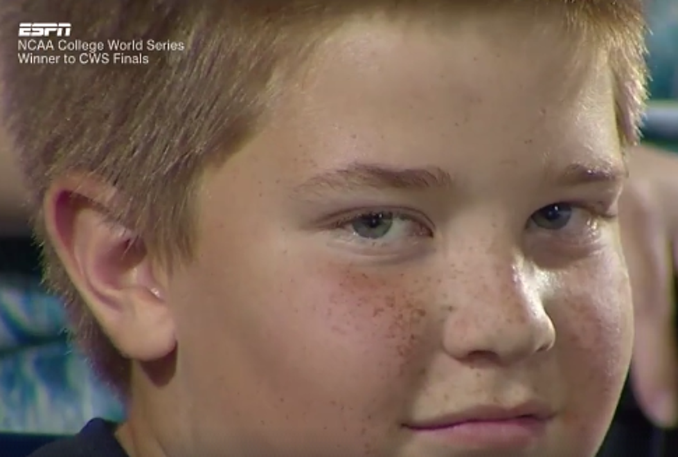 Kid Throws Epic Stare Down At College World Series Game [VIDEO]