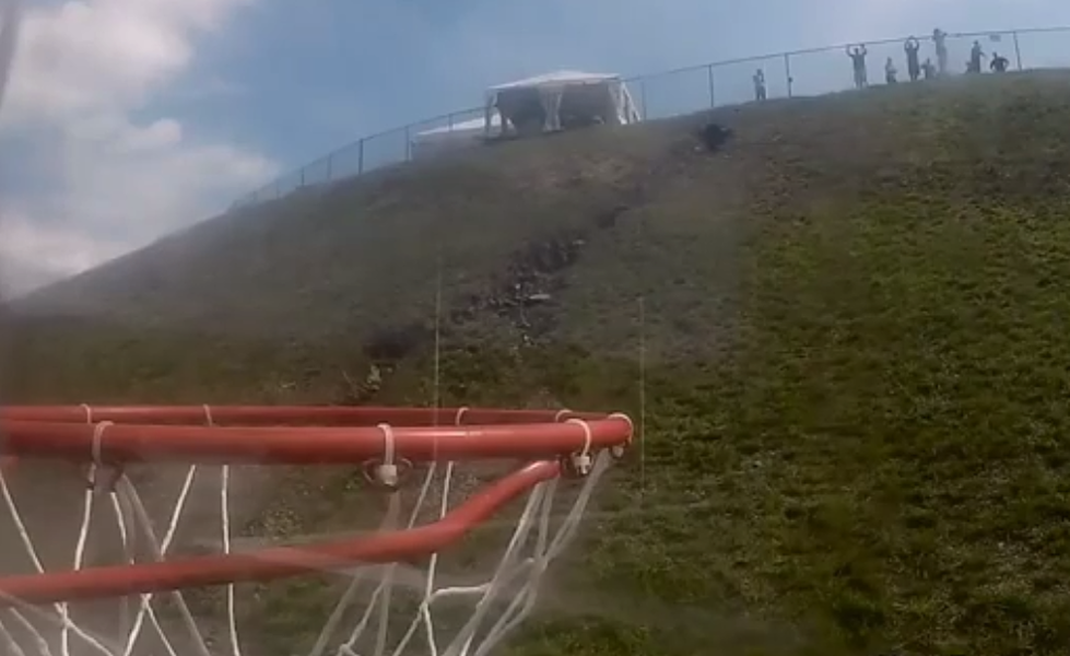 Drew Brees Nails Insane Trick Shot Through Basketball Hoop [VIDEO]