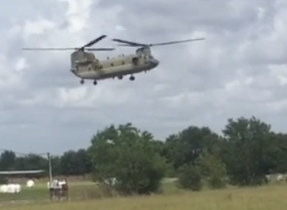 Military Helicopters Reportedly Working To Stop Levee Breach [VIDEO]