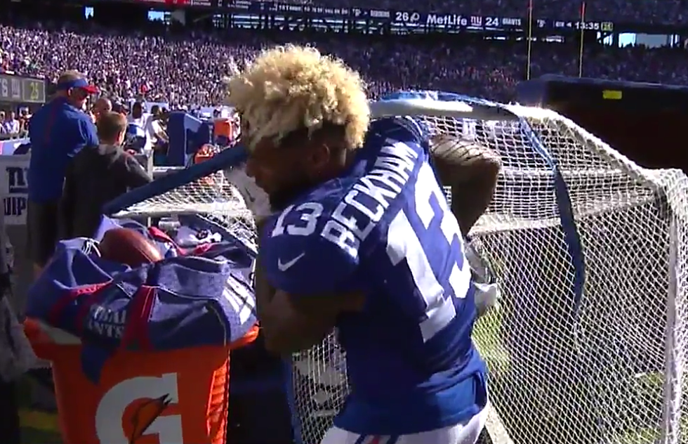 Odell Beckham, Jr. Throws Tantrum, Hits Kicking Net—Kicking Net Hits Back [VIDEO]