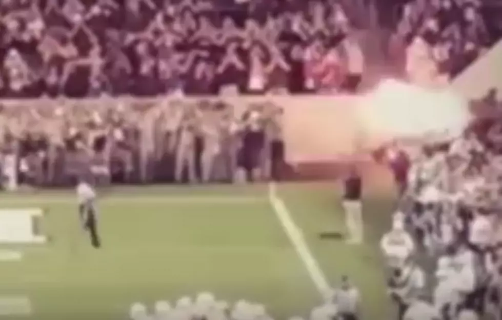Referee Scared To Death By Texas A&M Cannon [VIDEO]