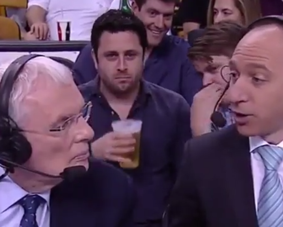 Beer Drinking Guy Makes The Most of It On Live Television [VIDEO]