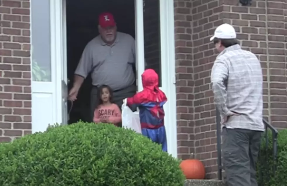 Man Takes Fake Kid Out To Trick-Or-Treat [VIDEO]