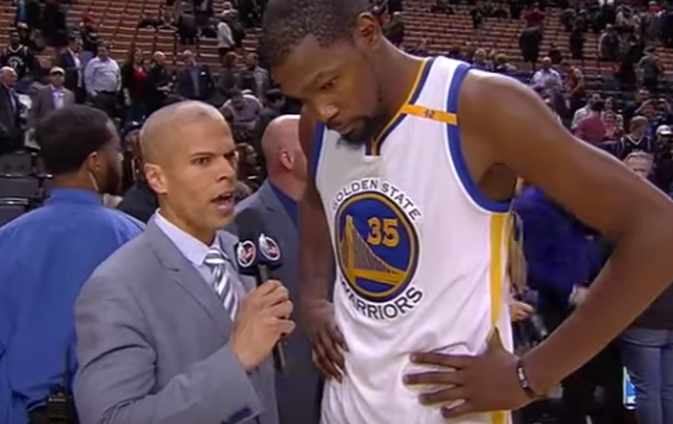 Drake Bumps Into Kevin Durant During Post-Game Interview [VIDEO]