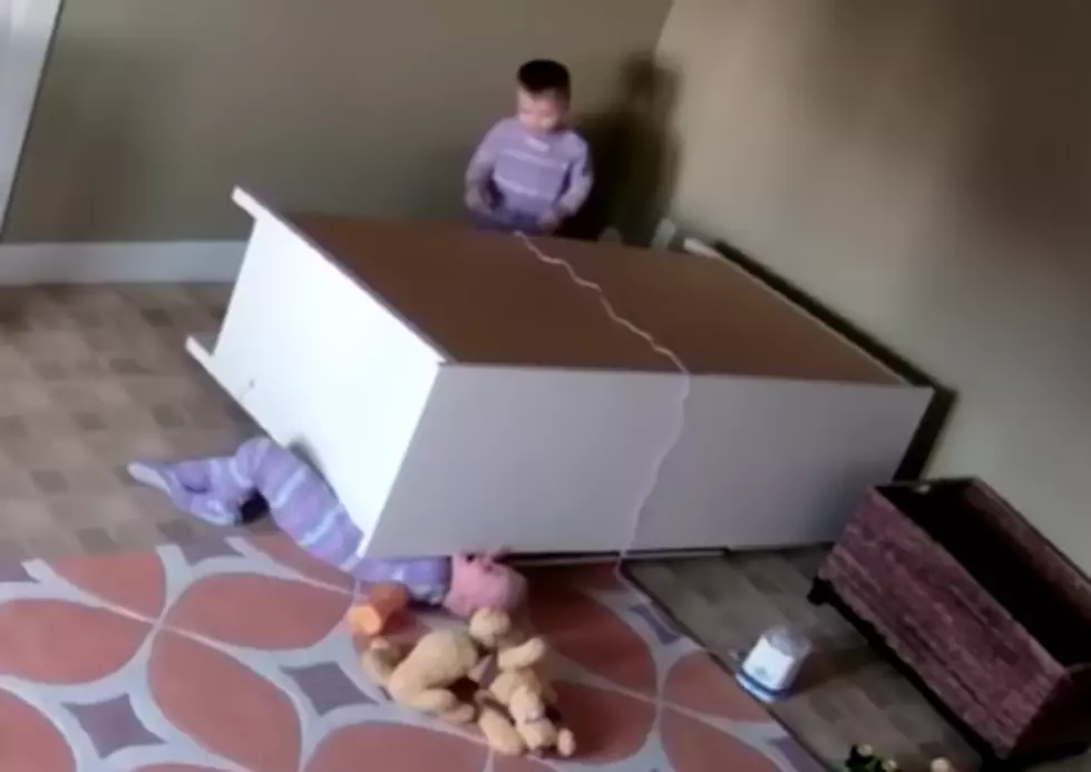 Dresser Falls On Toddler, Twin Brother Saves Him [VIDEO]