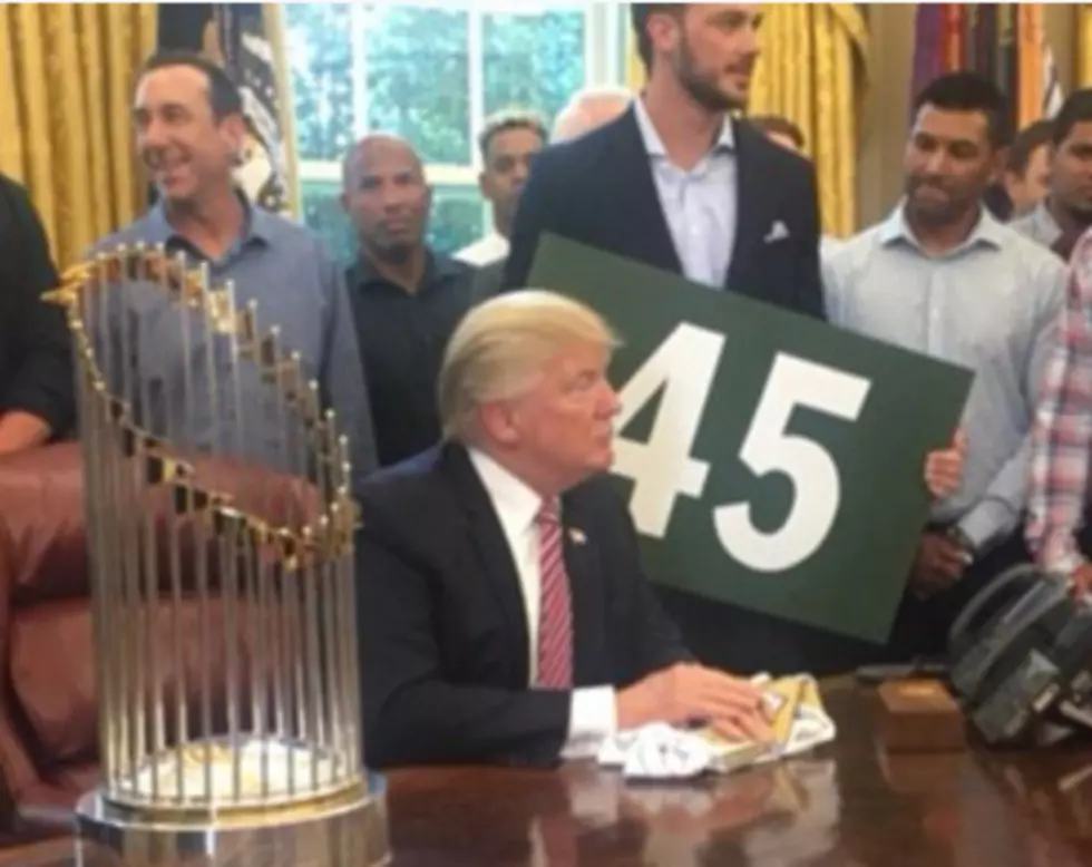 Did A Chicago Cubs Star Player Flip Off President Trump In Oval Office [PHOTO]