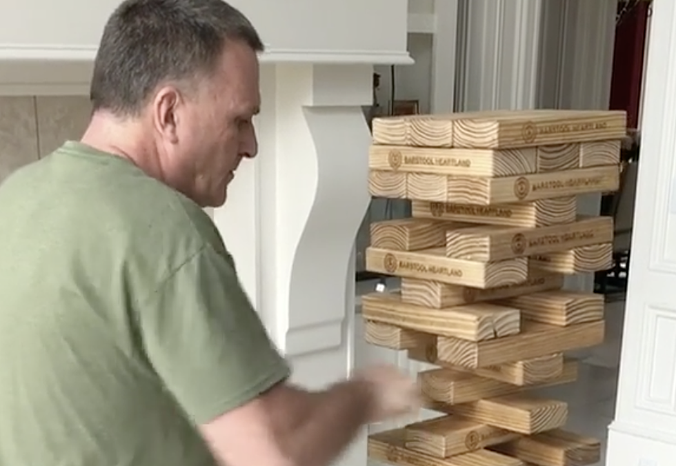 Dad Makes Insane Move While Playing Jenga [VIDEO]