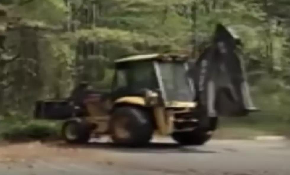 Tractor Hits Tree And Pollen Falls [VIDEO]