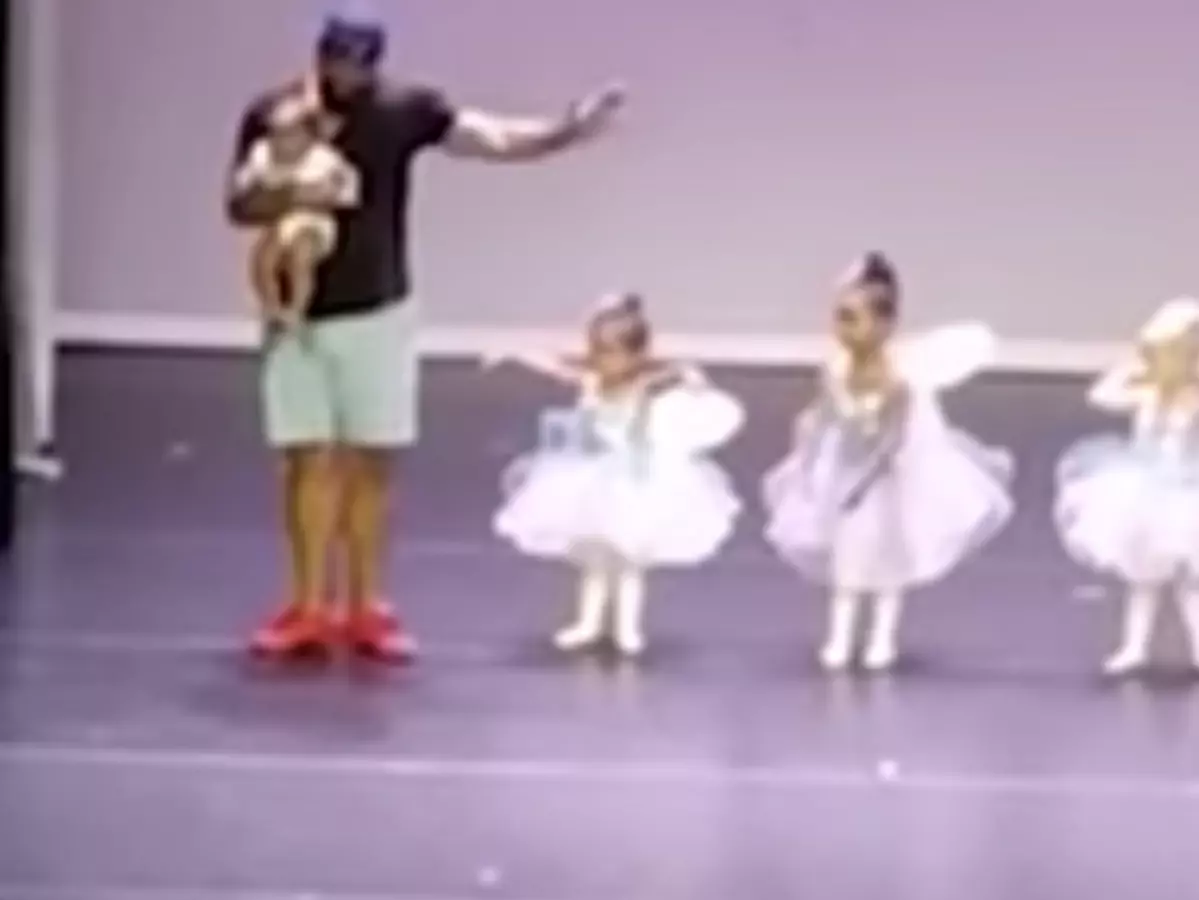 Dad Helps Daughter Finish Dance Recital Video