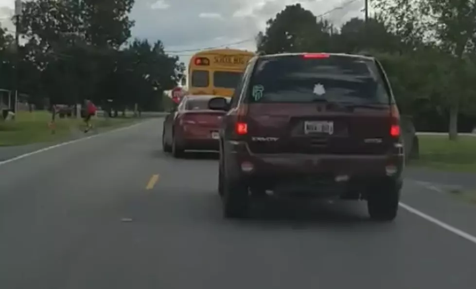 Car Totally Ignores Stop Signs On Bus In South Louisiana [VIDEO]