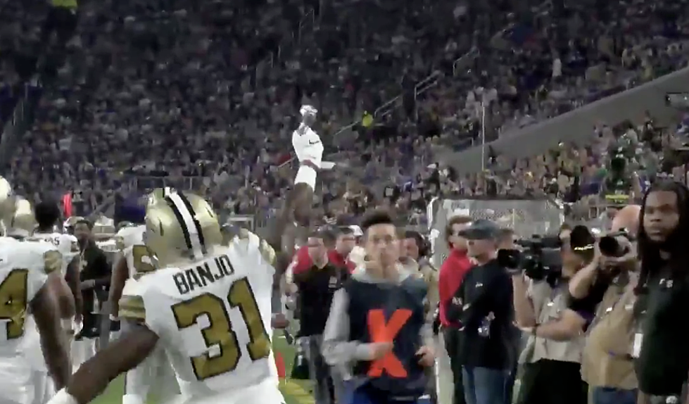 Salty Vikings Fan Throws Beer On Saints Players During End Zone Celebration [VIDEO]