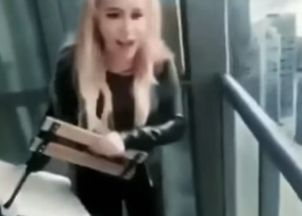 Model Throws Chair From 45th Floor Balcony Of Building [VIDEO]