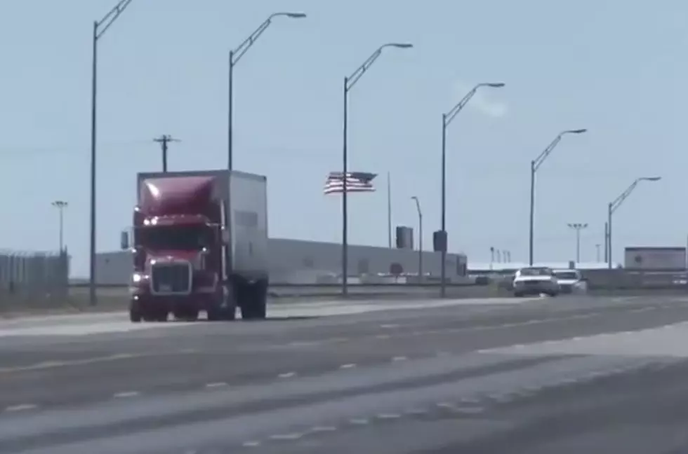 Wind Causes Semi Truck To Flip On Side In Texas [VIDEO]