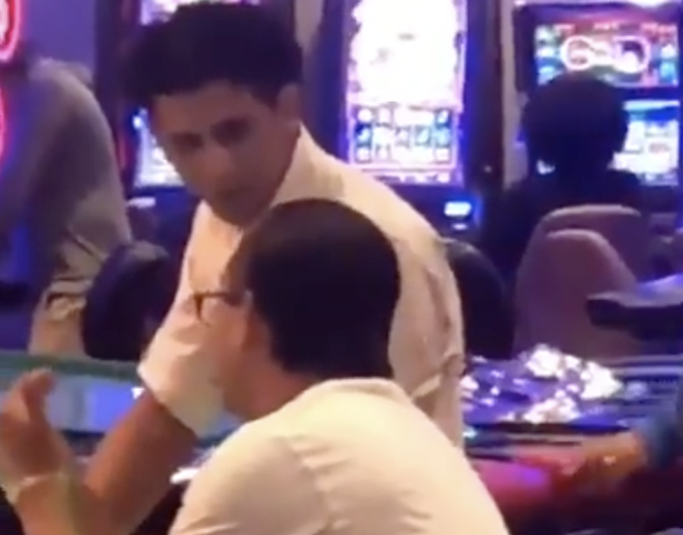 Fight Inside A Casino Ends With WWE-Like Kick [VIDEO]