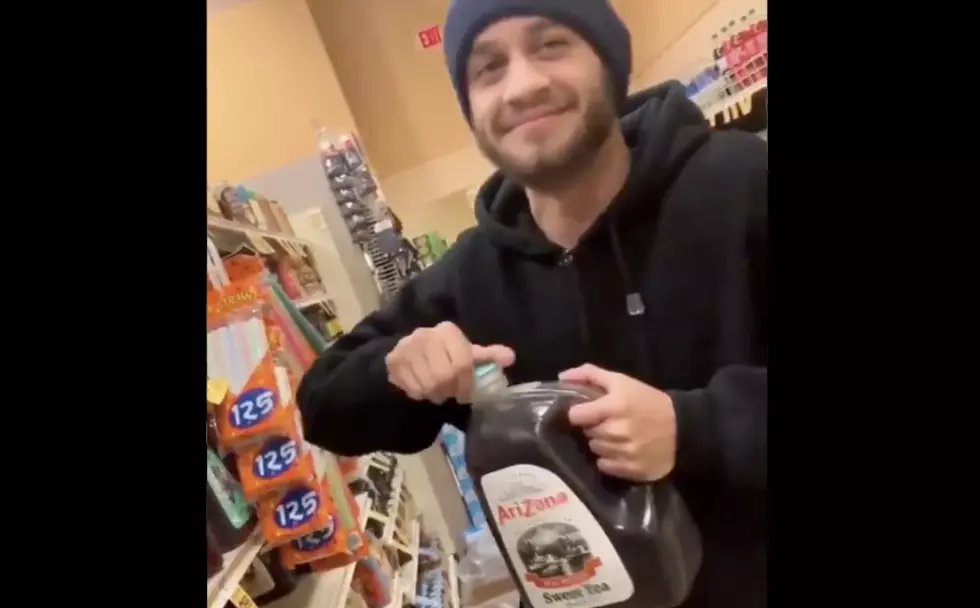 Totally Disgusting Dude Spits In Gallon Of Arizona Tea And Puts It Back On Shelf