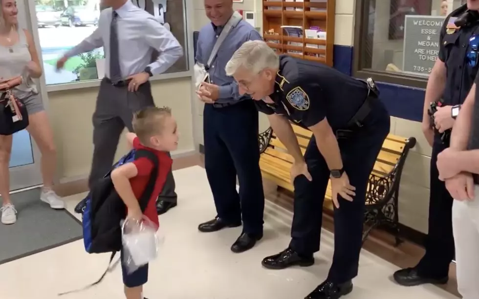 Son Of Fallen Slidell Policeman Greeted By Officers On His First Day Of School