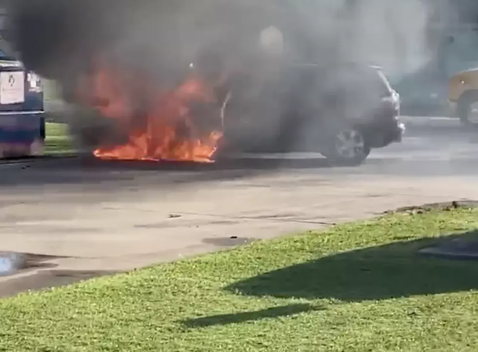 Vehicle Catches Fire at Duson Elementary School [VIDEO]