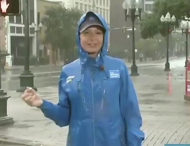 LSU Tigers Fan Trolls Weather Channel Reporter During Hurricane [VIDEO]