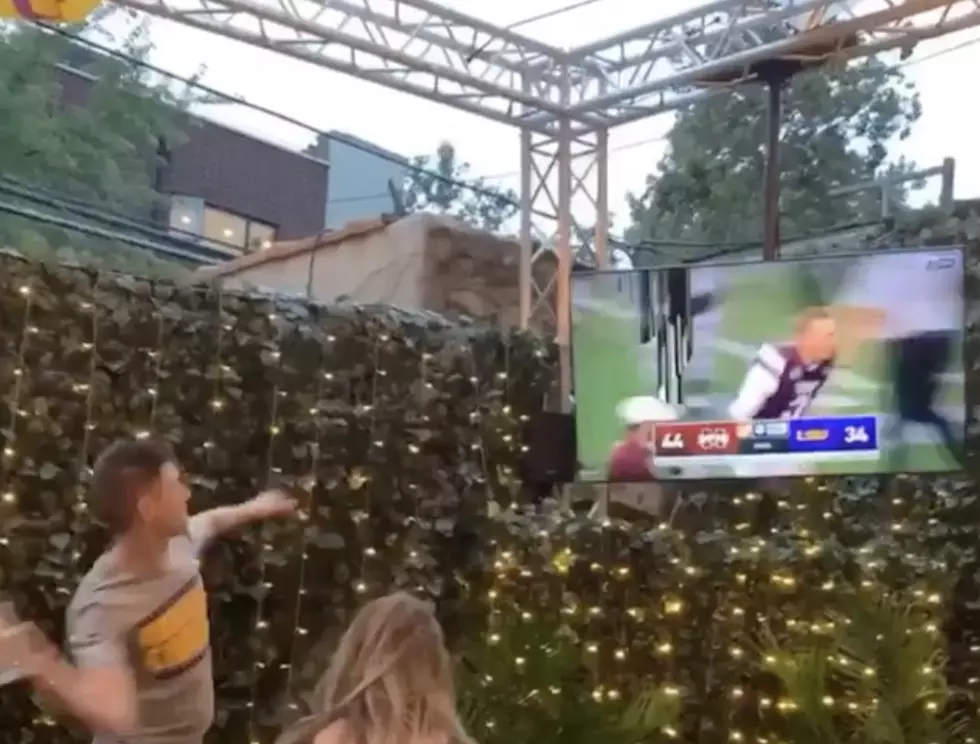 LSU Fan Throws His Drink Into a Television After Embarrassing Loss to Mississippi State