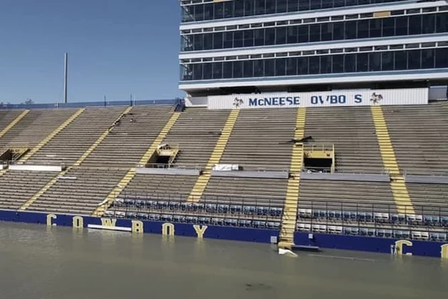 Cowboy Stadium at McNeese University Takes In Lots of Water During Hurricane Deltas [PHOTOS]