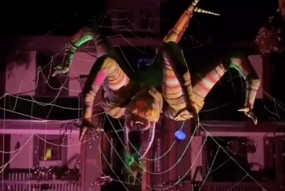 Giant Inflatable Spider on House Wins Halloween 2020 [VIDEO]