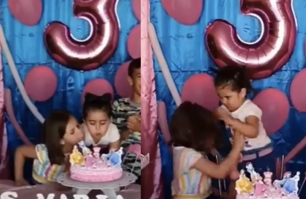 Little Girl Who Blew Out Her Sister’s Birthday Cake Candles Is Pure Internet Gold