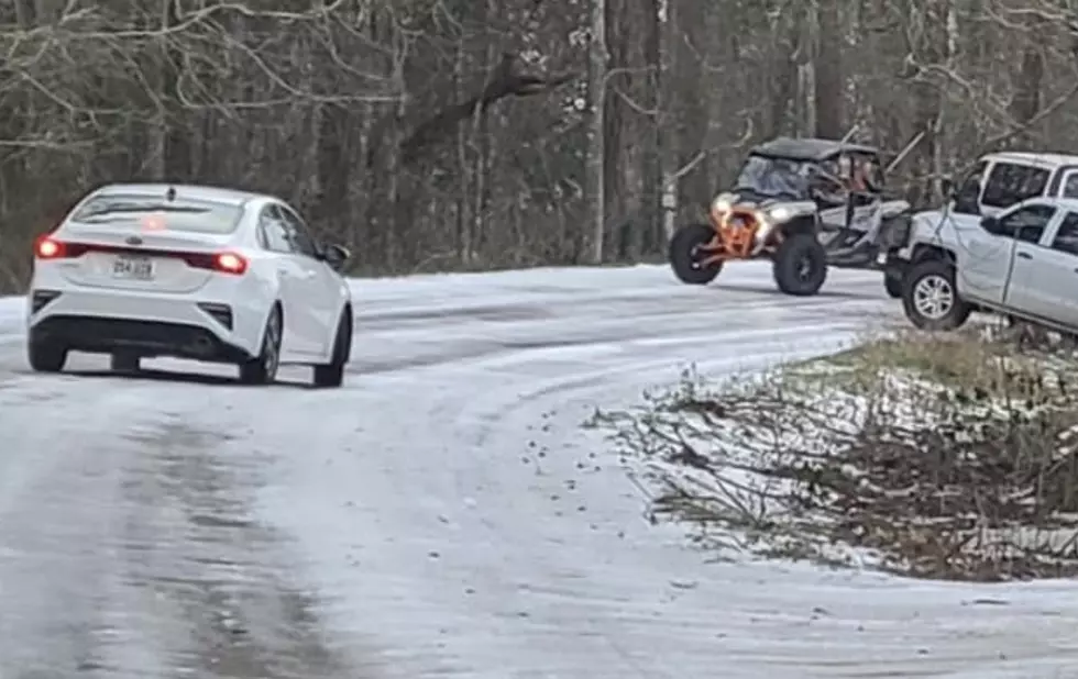 Some Roads in Upper Evangeline Parish Are Covered With Ice [PHOTOS]