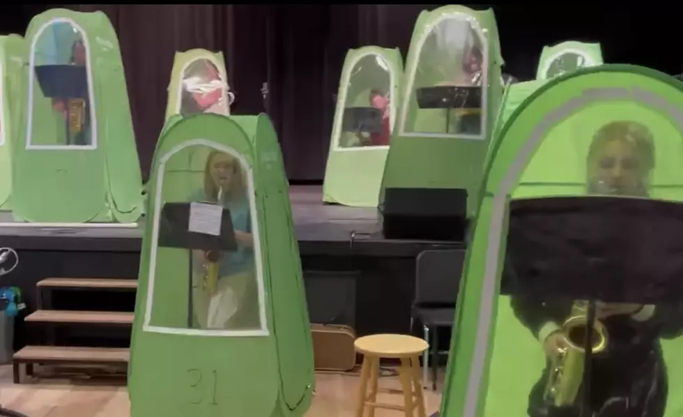 Marching Band Practices While in Pop-Up Musical Pods [VIDEO]