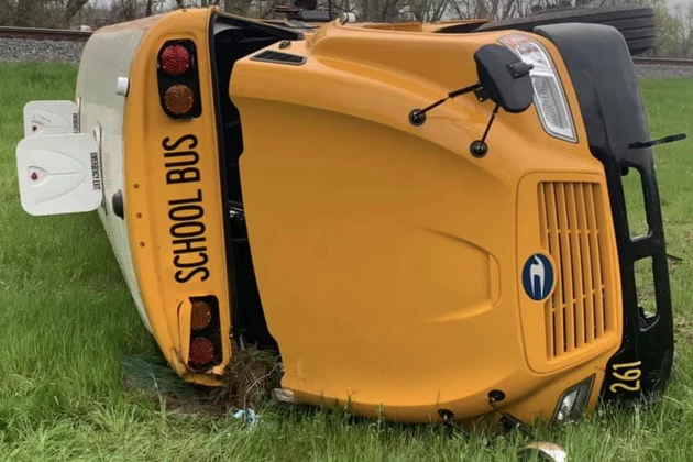 School Bus in Louisiana Flips While 17 Kids Are on Board [PHOTOS]