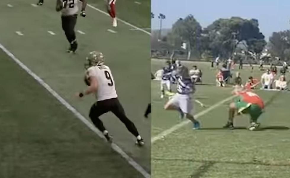 Side-By-Side Video Shows Drew Brees and Son Callen Doing Identical Spin Move