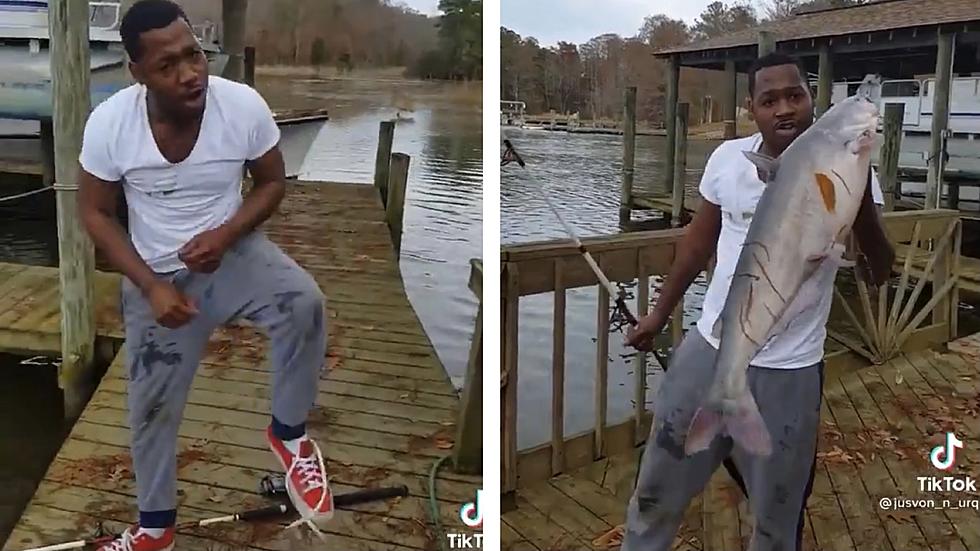 Ultimate Hype Woman Supports Her Man As He Catches Big Fish In Viral Tik Tok