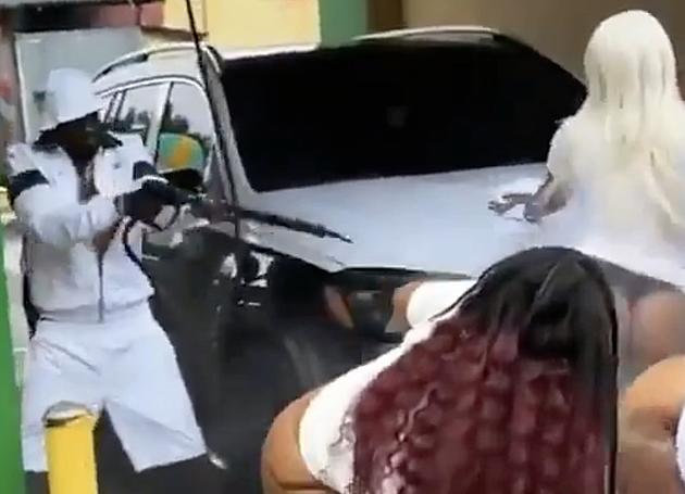 Boosie Seen Spraying Women in Thongs at Carwash [NSFW-VIDEO]