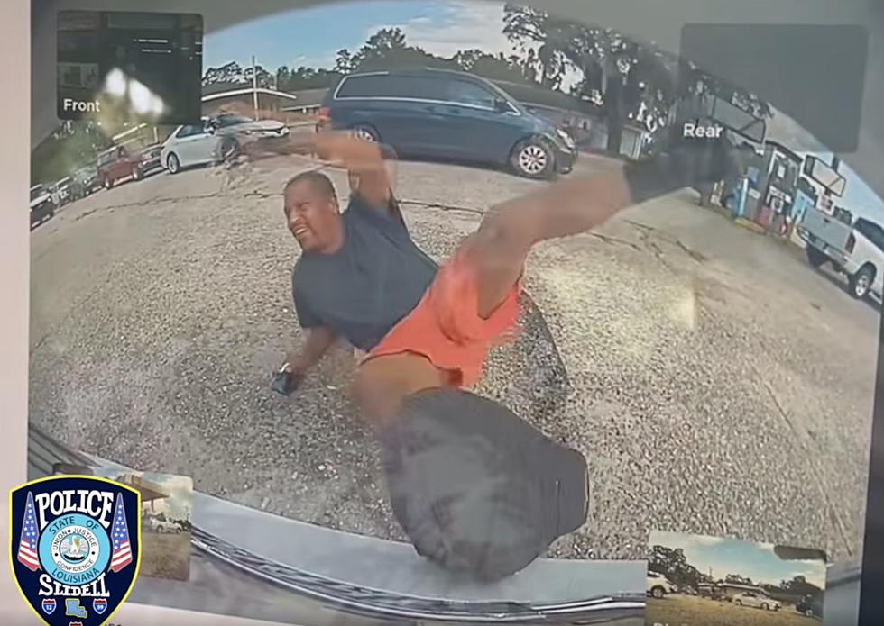 Watch Man Caught on Camera Allegedly Faking Injuries After Being 