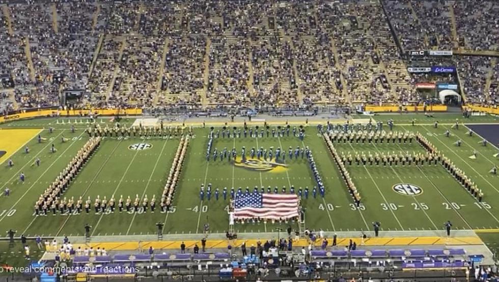 Marching Bands From LSU and McNeese Perform Together on 9/11 