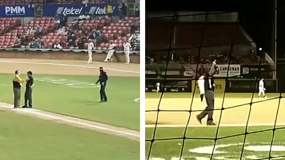 Drunk Umpire Forcibly Removed From Field After Flipping Off Fans