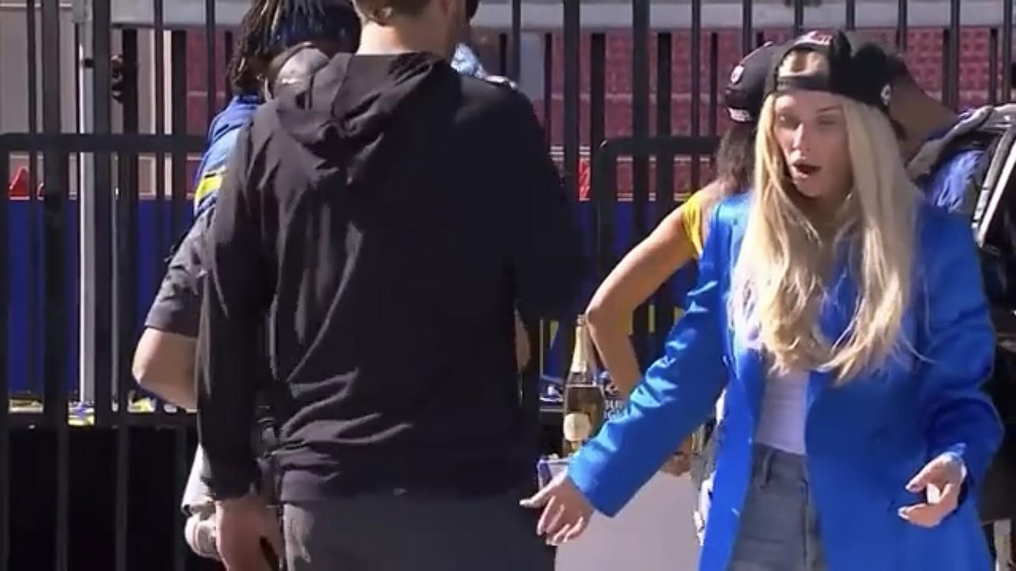 Video Shows Matt Stafford Turning Back On Photographer After Fall At Rams  Super Bowl Rally 