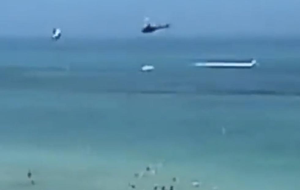 Dramatic Video Shows When Helicopter Crashed Just Feet From Beach